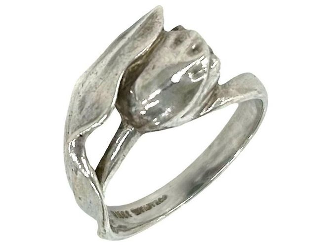 Autre Marque Anello Tiffany Vintage Tulip Argento