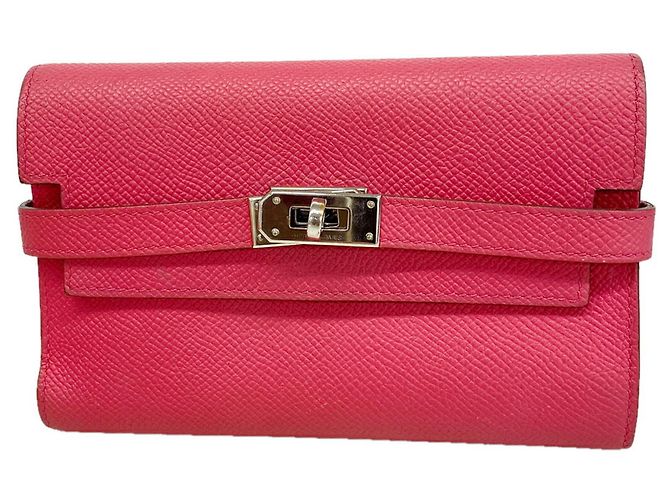 Hermès Hermes Kelly Medium Tri-fold Geldbörse Pink