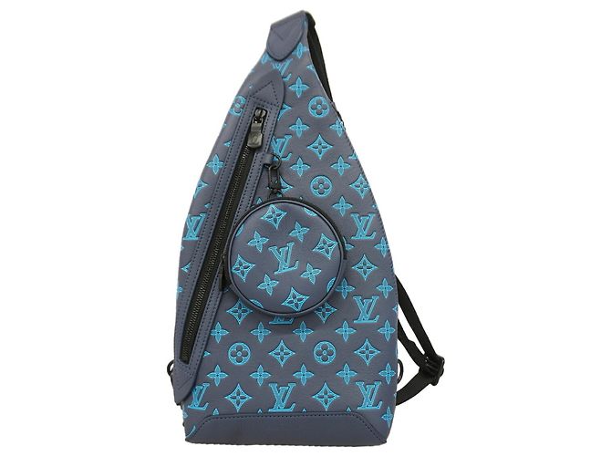 Sac Duo Sling Monogram Shadow Louis Vuitton Bleu