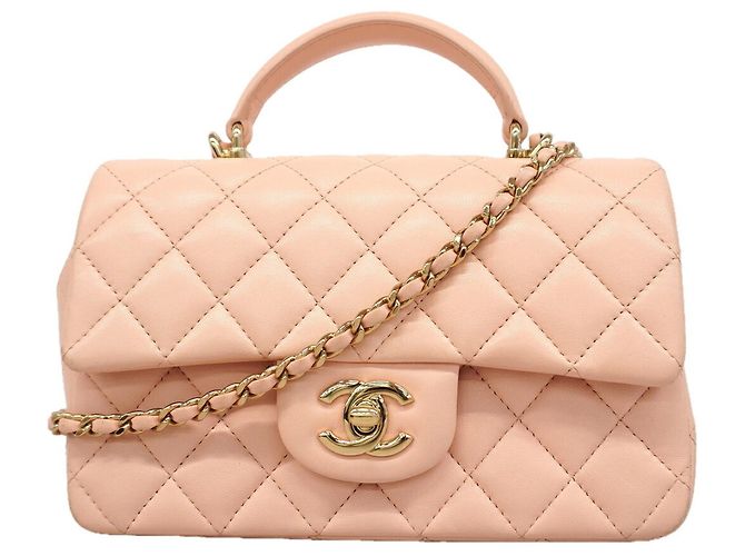 Bolso de hombro con cadena Chanel Matelassé Rosa