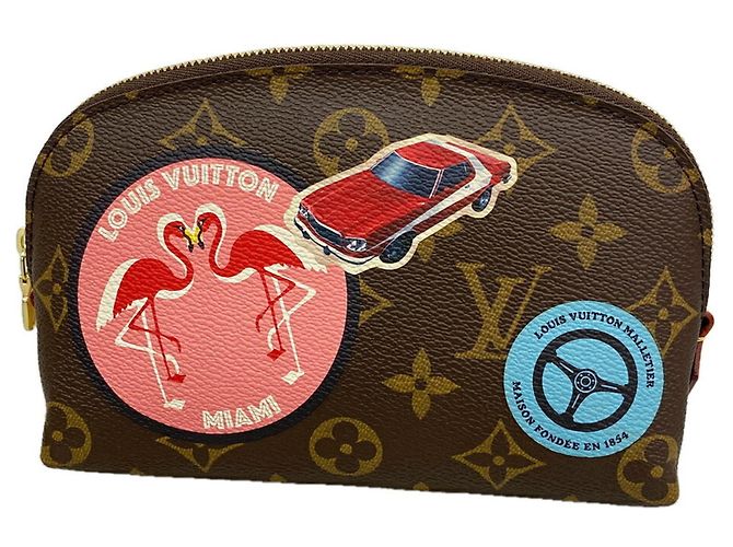 Louis Vuitton Monogram Pochette Tic Tasche Braun