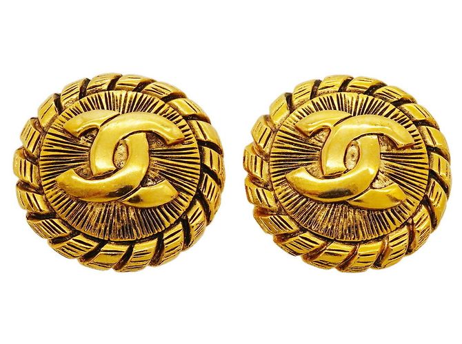 Orecchini a clip Chanel Gold D'oro