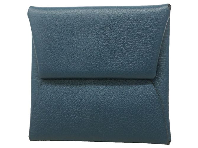 Hermès Hermes Bastia Verso Evercolor Coin Case Navy blue