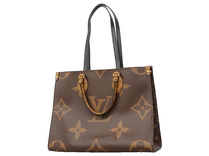 Sac cabas Louis Vuitton Monogram Giant Reverse OnTheGo MM Marron