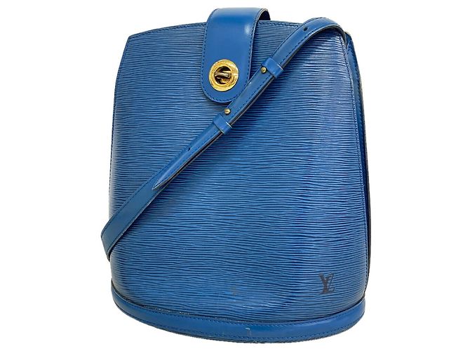 Borsa a tracolla Louis Vuitton Epi Cluny Blu