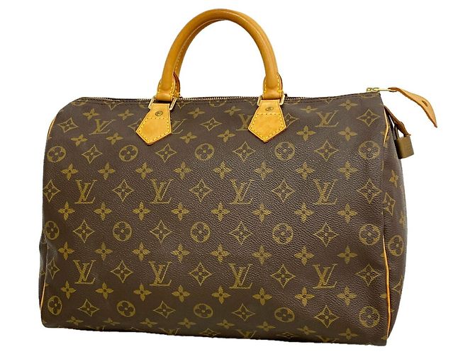 Bolso Louis Vuitton Monogram Speedy 35 Castaño