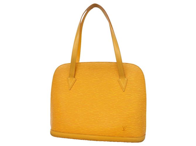 Sac à épaule Louis Vuitton Epi Lussac Jaune