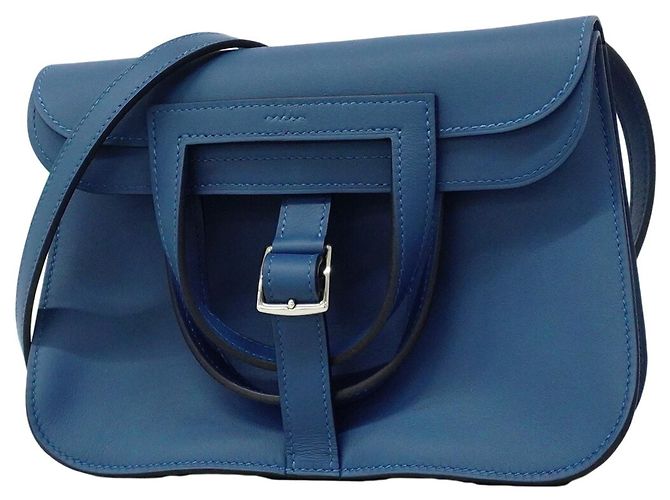 Hermès Bolsa de mão Hermes Alzan Mini Azul