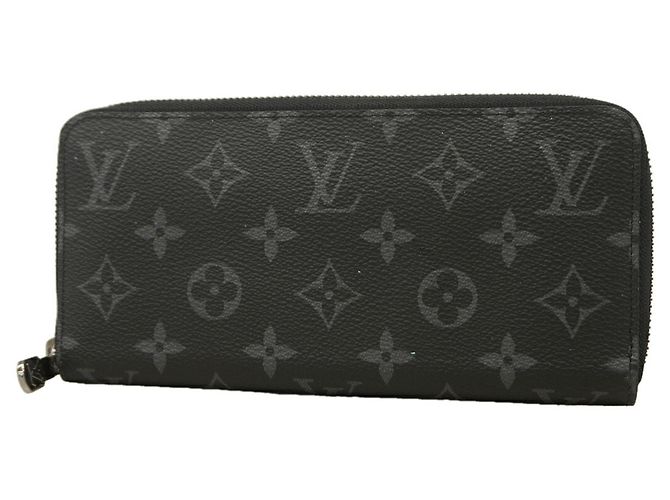 Cartera Zippy Louis Vuitton Monogram Eclipse Negro