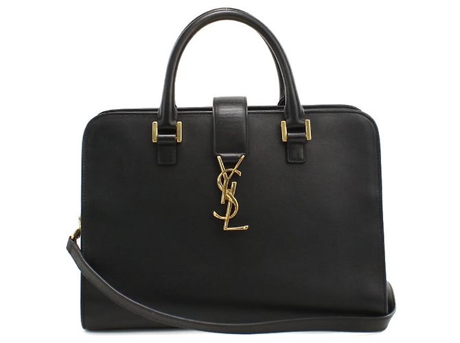 Autre Marque Saint Laurent Monogram Cabas Handtasche Schwarz