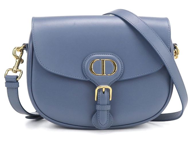 Borsa a tracolla Christian Dior in vitello blu
