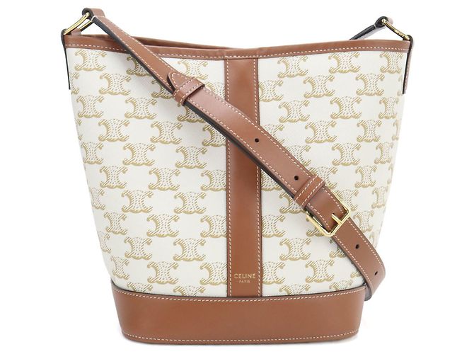 Céline Celine Schultertasche Weiß