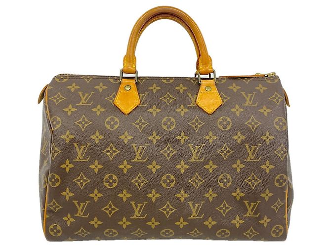Borsa Louis Vuitton Monogram Speedy 35 Marrone