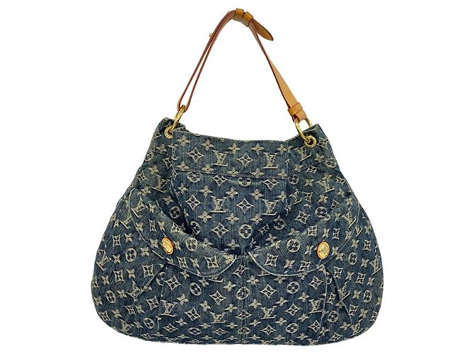 Borsa a tracolla Louis Vuitton Monogram Denim Daily GM Blu