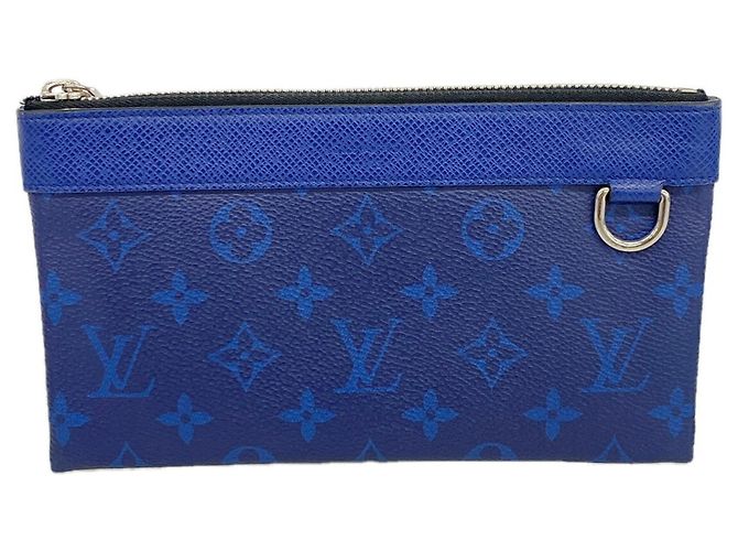 Louis Vuitton Taigarama Pochette Discovery PM Long Wallet Blu