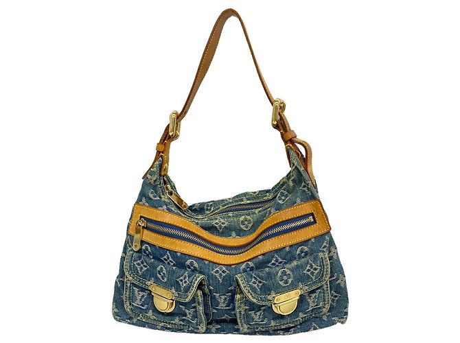 Twist Borsa a tracolla Louis Vuitton Monogram Denim Baggy PM Blu