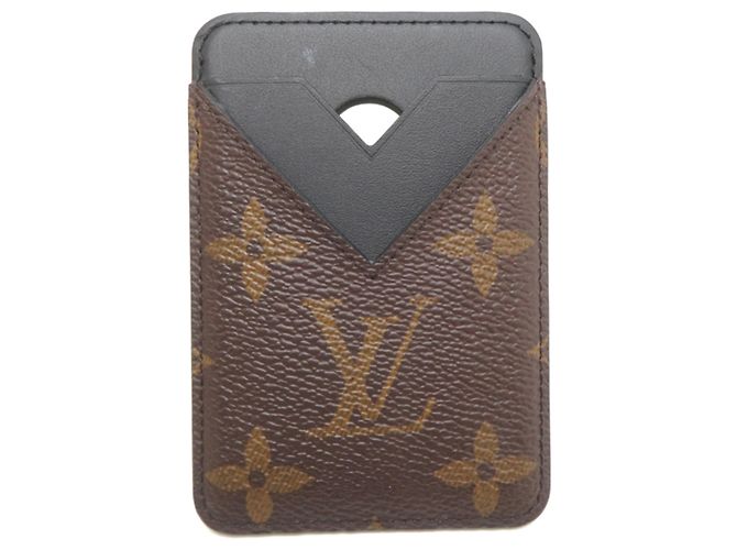 Louis Vuitton Monogram Macassar Business Card Case Marrom Preto