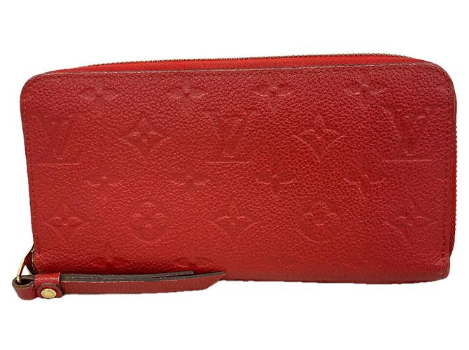 Louis Vuitton Monogram Empreinte Zippy Wallet Fuschia