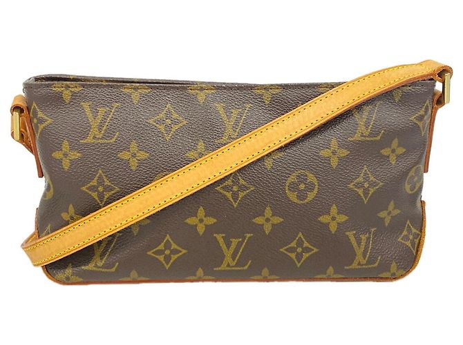 Sac à épaule Louis Vuitton Monogram Trotteur Marron