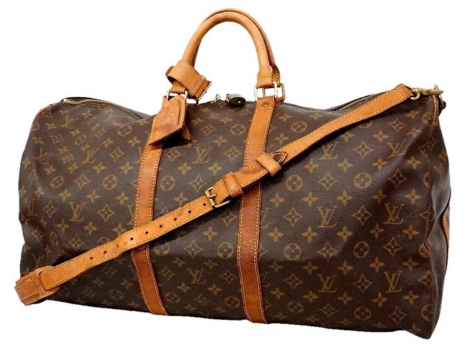 Louis Vuitton Monogram Keepall Bandoulière 55 Marrone