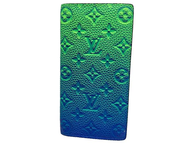 Brazza Louis Vuitton Long Wallet Green