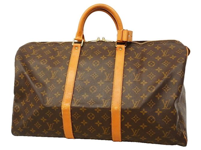 Louis Vuitton Boston Monogram Keepall 50 Marrom