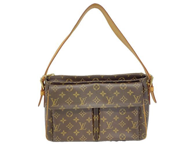 Borsa a tracolla Louis Vuitton Monogram Vivacite GM Marrone