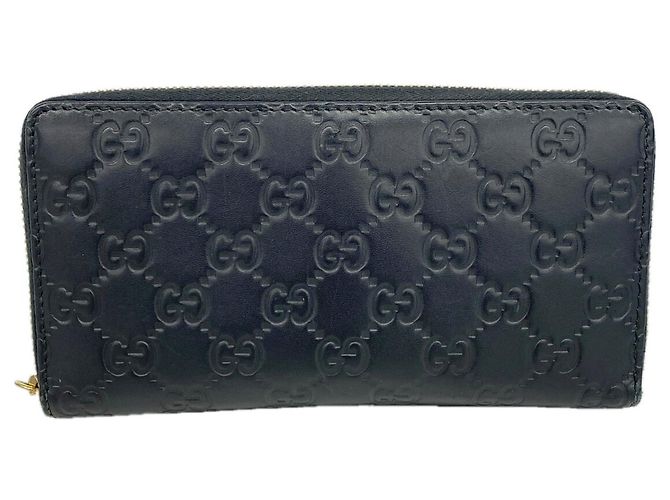 Gucci langes Portemonnaie aus schwarzem Leder