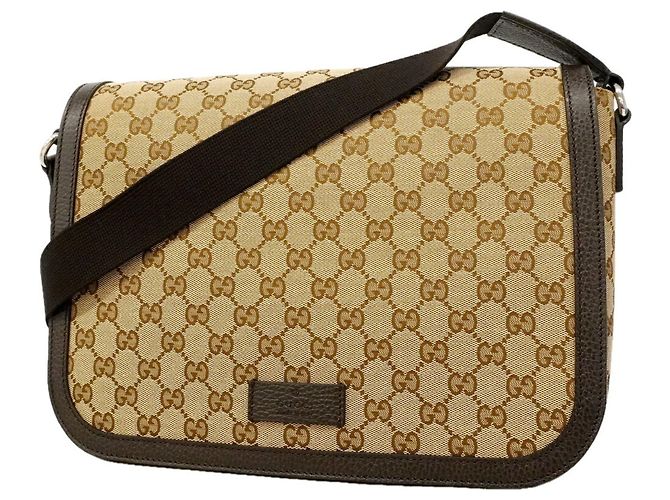 Borsa a tracolla Gucci GG Canvas Marrone