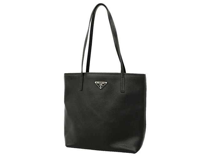 Prada Saffiano Leather Tote Bag Black