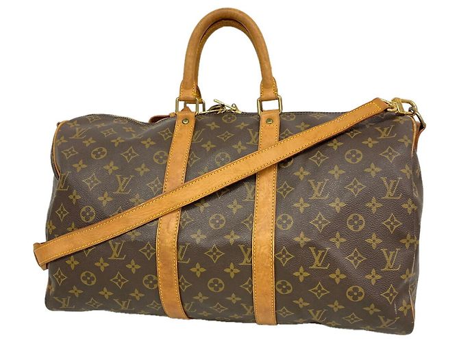 Louis Vuitton Monogram Keepall Bandoulière 45 Marrone