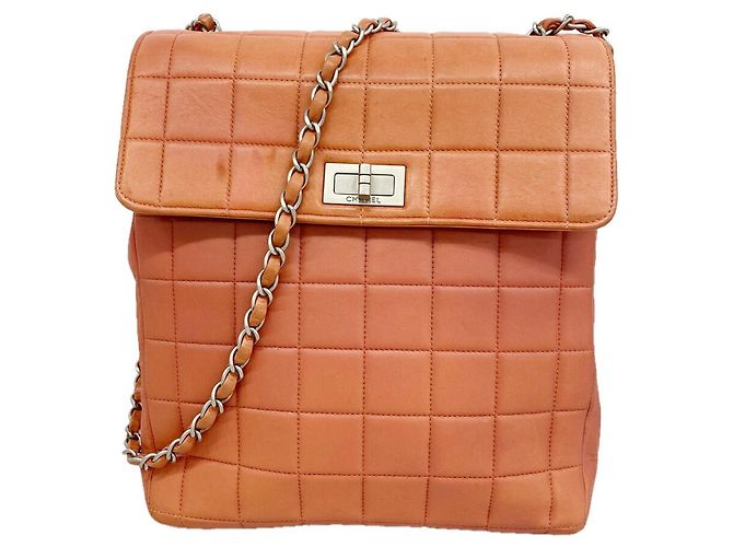 Bolsa de Ombro com Corrente Chanel Chocolate Bar Rosa