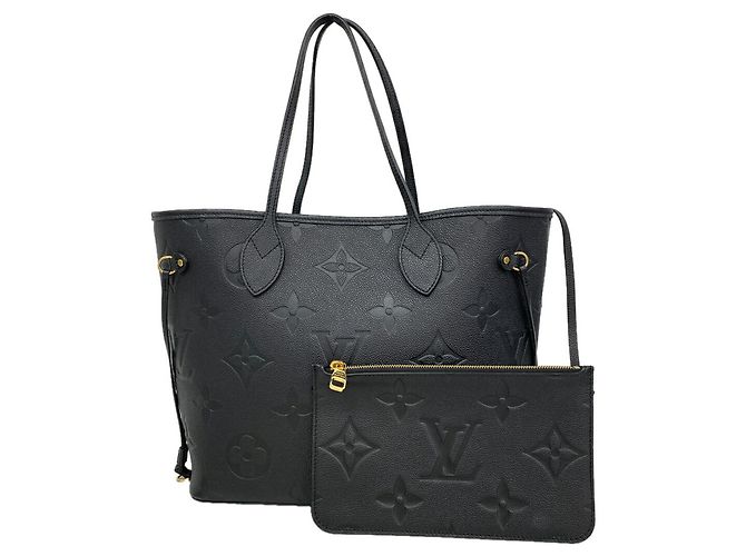 Sac cabas Louis Vuitton Monogram Empreinte Neverfull MM Noir