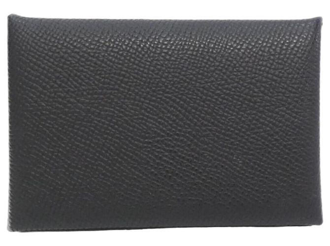 Hermès Hermes Calvi Visitenkartenetui Schwarz