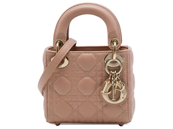 Dior Brown Micro Lambskin Cannage Lady Dior Marron Chair