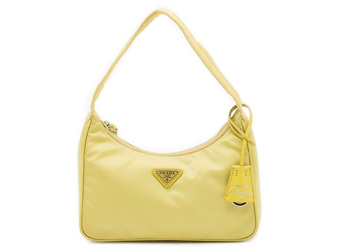 Borsa a tracolla Prada Mini Tessuto Re Edition 2000 Gialla Giallo