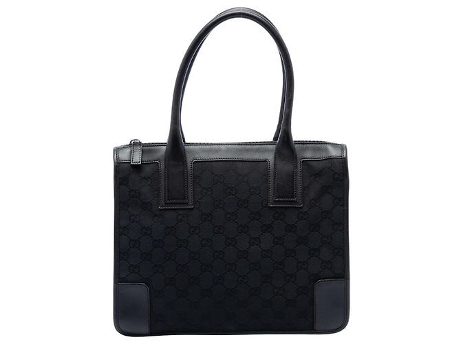 Borsa Gucci in tela GG nera Nero