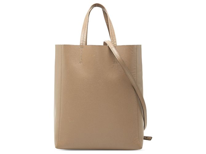 Céline Celine Cabas Verticale Small in Pelle di Vitello Granulata Marrone Marrone chiaro