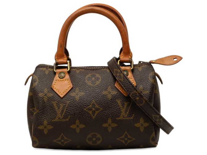 Louis Vuitton Brown Monogram Mini Speedy HL Marron