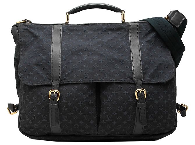 Louis Vuitton Blue Monogram Mini Lin Denise Bleu Bleu Marine