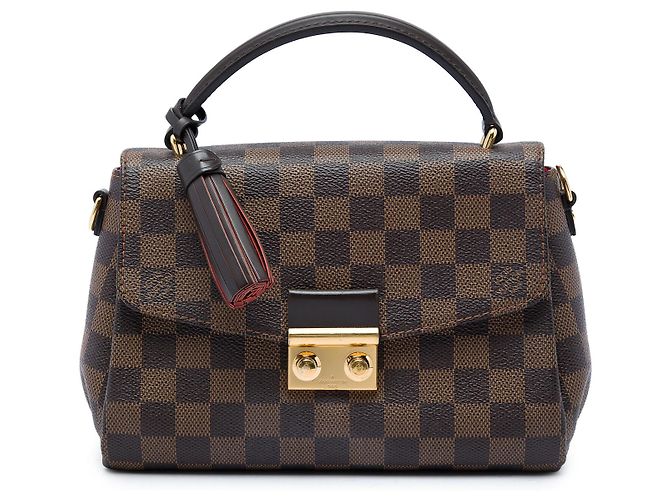 Louis Vuitton Brown Damier Ebene Croisette Marrone