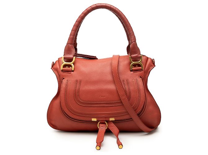 Sac Satchel Marcie Chloé en cuir rouge taille Medium