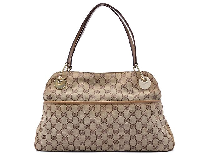Borsa a tracolla Gucci Beige GG Canvas Eclipse