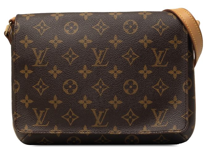 Louis Vuitton Brown Monogram Musette Tango Short Strap Marrone