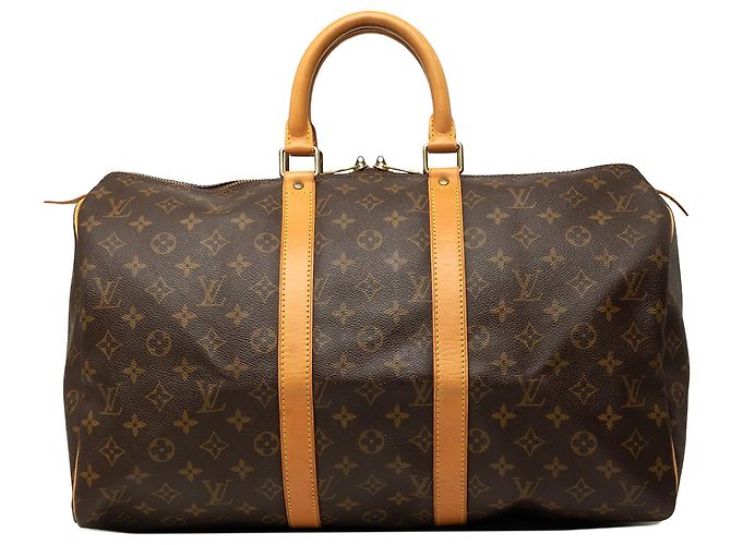 Louis Vuitton Brown Monogram Keepall 45 Marron