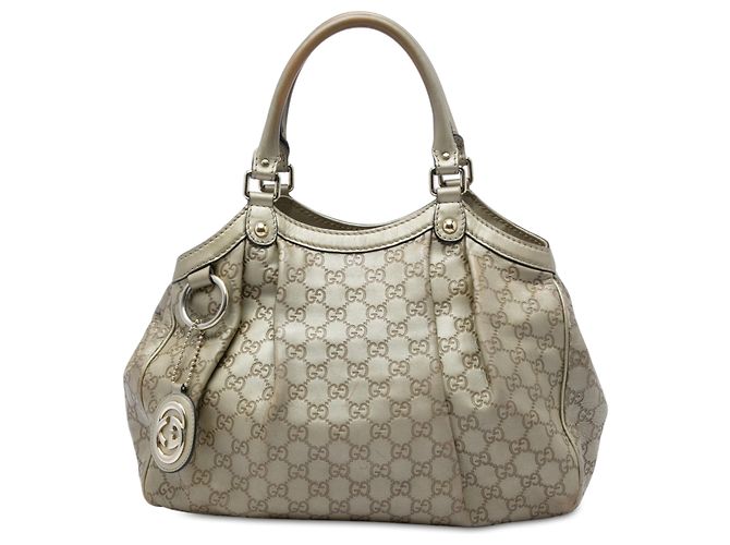 Gucci Gold Medium Guccissima Sukey Tote Golden