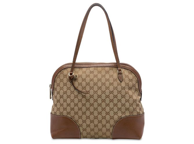 Gucci Bree Dome Tote Medium aus GG Canvas Beige