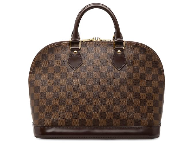 Louis Vuitton Brown Damier Ebene Alma PM Marrom