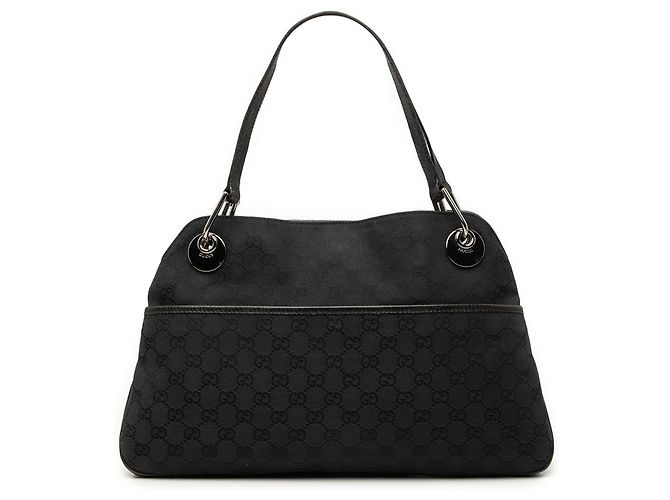 Borsa a tracolla Gucci Black GG Canvas Eclipse Nero