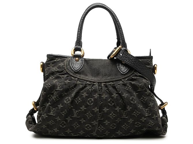 Louis Vuitton Black Monogram Denim Neo Cabby MM Noir